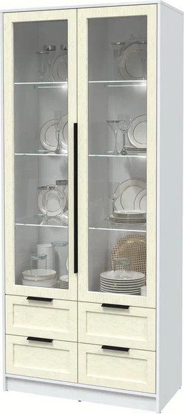 Шкаф с витриной Интерлиния Концепт Тренд КТ-ШВ2 с подсветкой