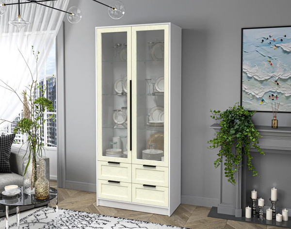 Шкаф с витриной Интерлиния Концепт Тренд КТ-ШВ2