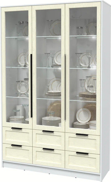 Шкаф с витриной Интерлиния Концепт Тренд КТ-ШВ3 с подсветкой