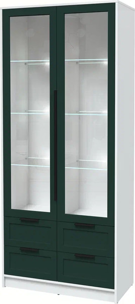 Шкаф с витриной Интерлиния Концепт Тренд КТ-ШВ2 с подсветкой - фото