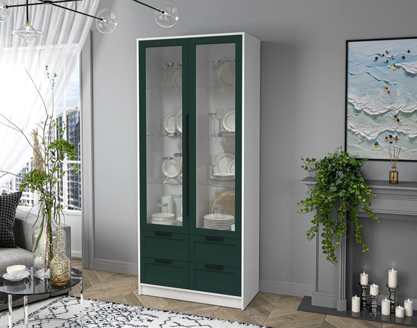 Шкаф с витриной Интерлиния Концепт Тренд КТ-ШВ2