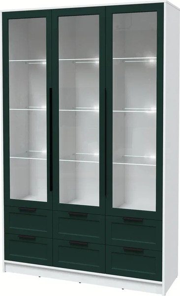 Шкаф с витриной Интерлиния Концепт Тренд КТ-ШВ3 с подсветкой - фото