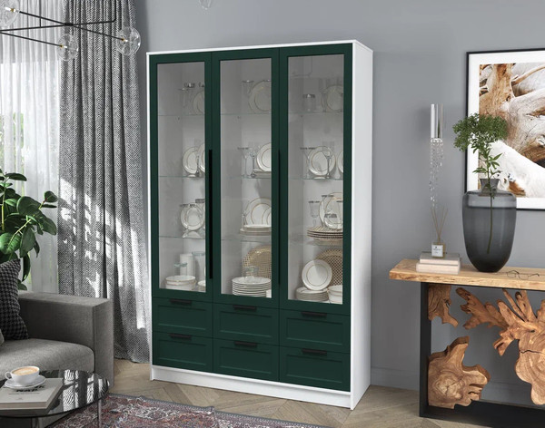 Шкаф с витриной Интерлиния Концепт Тренд КТ-ШВ3