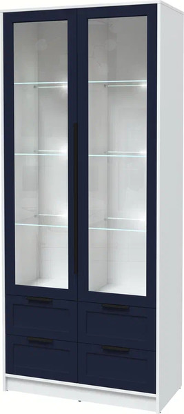 Шкаф с витриной Интерлиния Концепт Тренд КТ-ШВ2 с подсветкой - фото