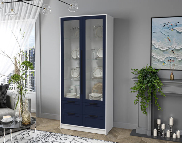 Шкаф с витриной Интерлиния Концепт Тренд КТ-ШВ2