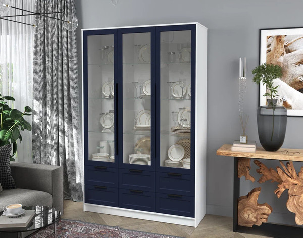 Шкаф с витриной Интерлиния Концепт Тренд КТ-ШВ3