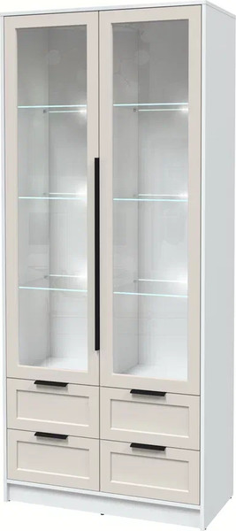 Шкаф с витриной Интерлиния Концепт Тренд КТ-ШВ2 с подсветкой - фото