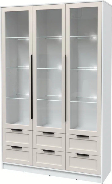 Шкаф с витриной Интерлиния Концепт Тренд КТ-ШВ3 с подсветкой - фото