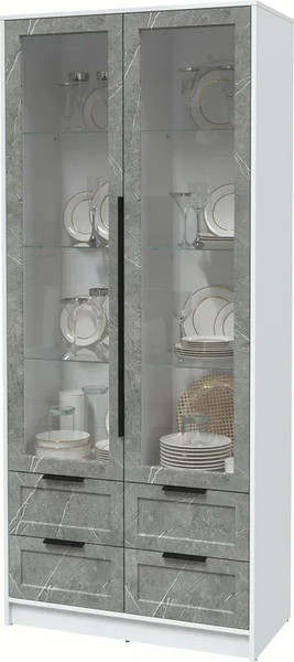 Шкаф с витриной Интерлиния Концепт Тренд КТ-ШВ2