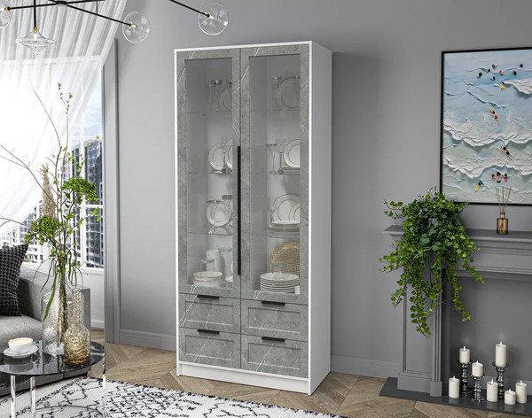 Шкаф с витриной Интерлиния Концепт Тренд КТ-ШВ2