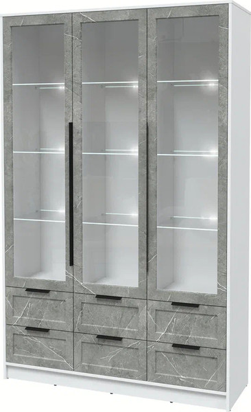 Шкаф с витриной Интерлиния Концепт Тренд КТ-ШВ3 с подсветкой - фото
