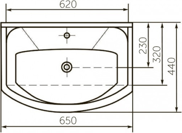 Тумба с умывальником Mixline Росток-65 553917 + Элеганс 65