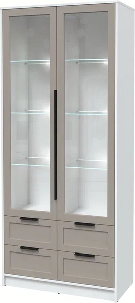 Шкаф с витриной Интерлиния Концепт Тренд КТ-ШВ2 с подсветкой - фото