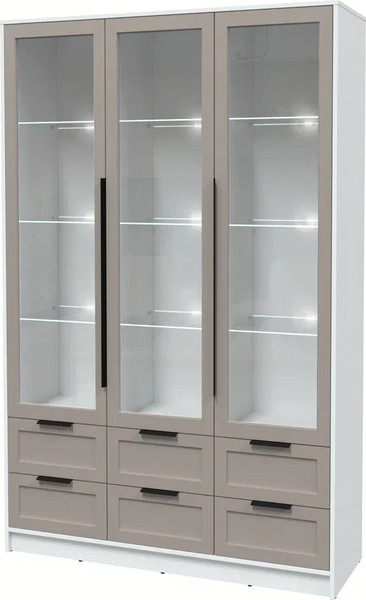 Шкаф с витриной Интерлиния Концепт Тренд КТ-ШВ3 с подсветкой - фото