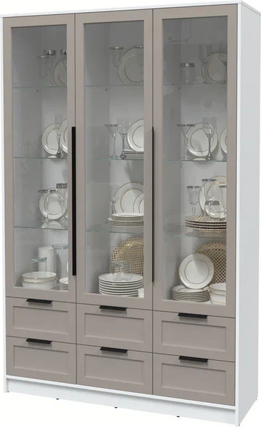 Шкаф с витриной Интерлиния Концепт Тренд КТ-ШВ3