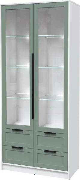 Шкаф с витриной Интерлиния Концепт Тренд КТ-ШВ2 с подсветкой - фото