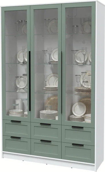 Шкаф с витриной Интерлиния Концепт Тренд КТ-ШВ3