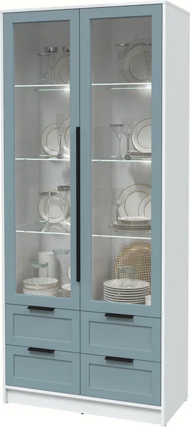 Шкаф с витриной Интерлиния Концепт Тренд КТ-ШВ2 с подсветкой