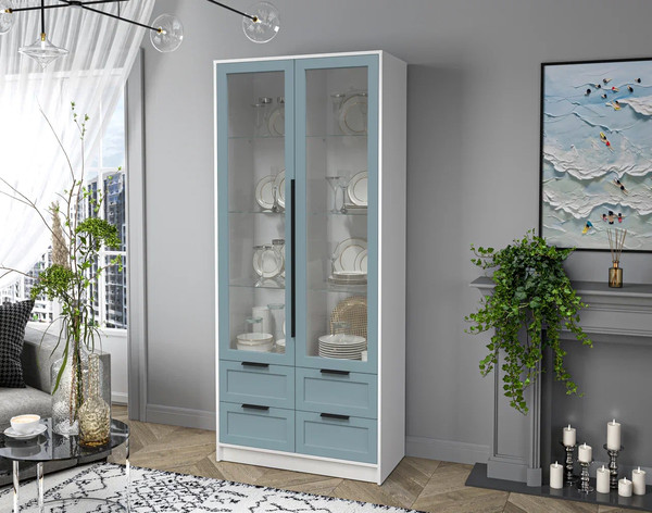 Шкаф с витриной Интерлиния Концепт Тренд КТ-ШВ2