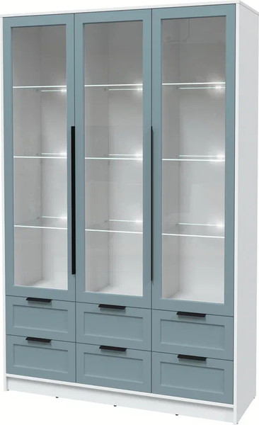 Шкаф с витриной Интерлиния Концепт Тренд КТ-ШВ3 с подсветкой - фото