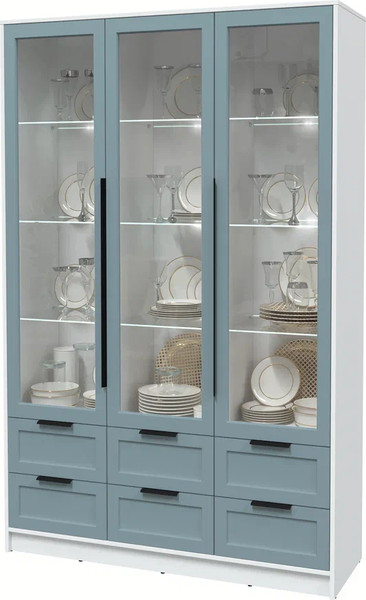 Шкаф с витриной Интерлиния Концепт Тренд КТ-ШВ3 с подсветкой