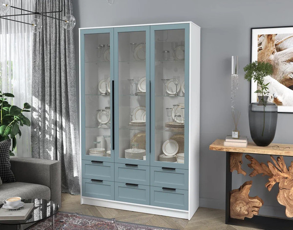 Шкаф с витриной Интерлиния Концепт Тренд КТ-ШВ3