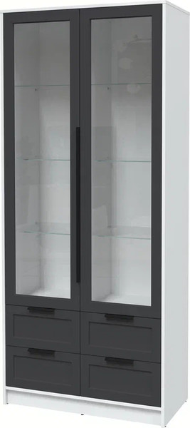 Шкаф с витриной Интерлиния Концепт Тренд КТ-ШВ2 - фото