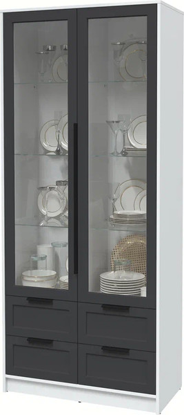 Шкаф с витриной Интерлиния Концепт Тренд КТ-ШВ2
