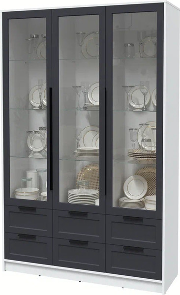 Шкаф с витриной Интерлиния Концепт Тренд КТ-ШВ3