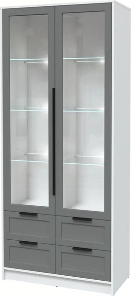 Шкаф с витриной Интерлиния Концепт Тренд КТ-ШВ2 с подсветкой - фото