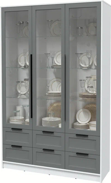 Шкаф с витриной Интерлиния Концепт Тренд КТ-ШВ3