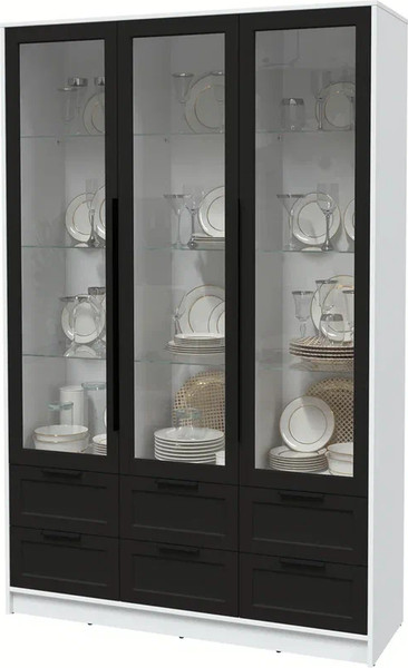Шкаф с витриной Интерлиния Концепт Тренд КТ-ШВ3