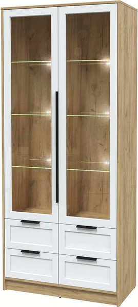 Шкаф с витриной Интерлиния Концепт Тренд КТ-ШВ2 с подсветкой - фото