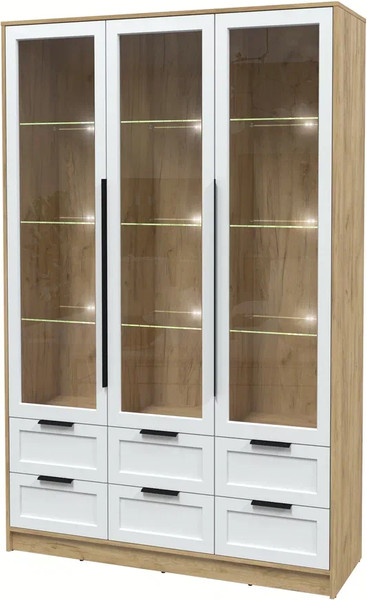 Шкаф с витриной Интерлиния Концепт Тренд КТ-ШВ3 с подсветкой - фото