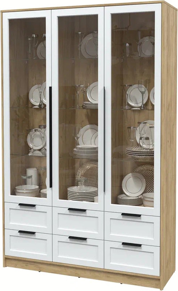 Шкаф с витриной Интерлиния Концепт Тренд КТ-ШВ3