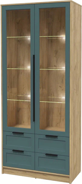 Шкаф с витриной Интерлиния Концепт Тренд КТ-ШВ2 с подсветкой - фото