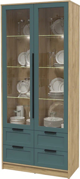 Шкаф с витриной Интерлиния Концепт Тренд КТ-ШВ2 с подсветкой