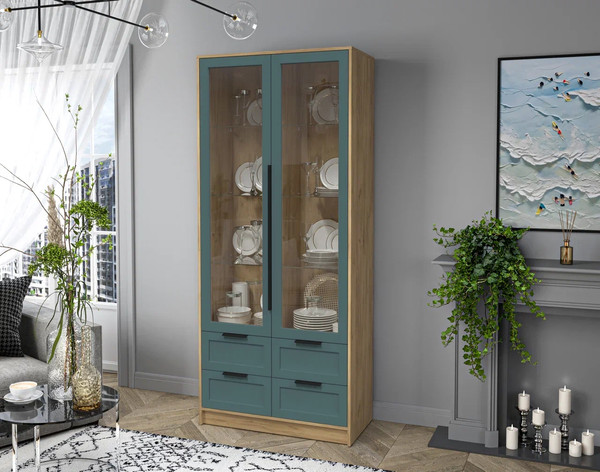 Шкаф с витриной Интерлиния Концепт Тренд КТ-ШВ2