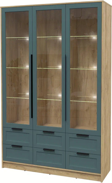 Шкаф с витриной Интерлиния Концепт Тренд КТ-ШВ3 с подсветкой - фото