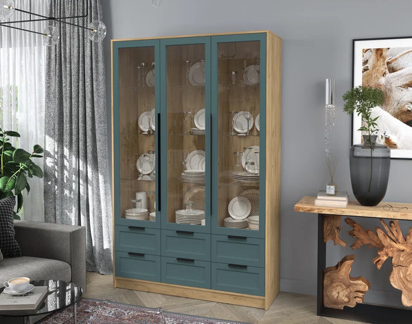 Шкаф с витриной Интерлиния Концепт Тренд КТ-ШВ3