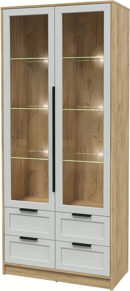 Шкаф с витриной Интерлиния Концепт Тренд КТ-ШВ2 с подсветкой - фото