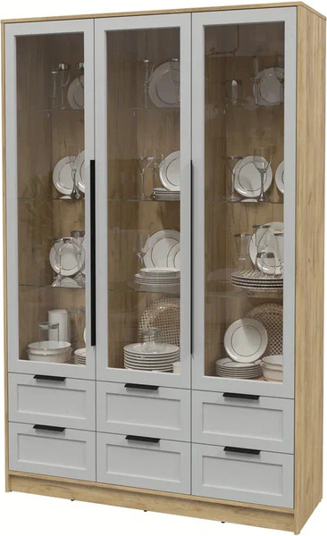 Шкаф с витриной Интерлиния Концепт Тренд КТ-ШВ3