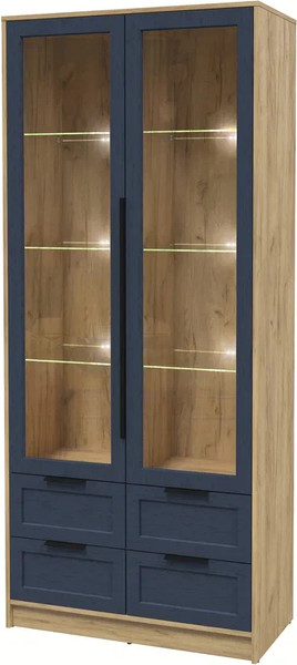 Шкаф с витриной Интерлиния Концепт Тренд КТ-ШВ2 с подсветкой - фото