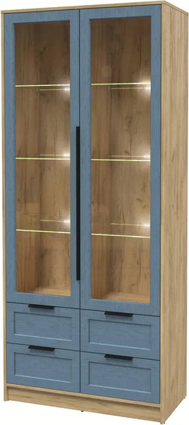 Шкаф с витриной Интерлиния Концепт Тренд КТ-ШВ2 с подсветкой - фото