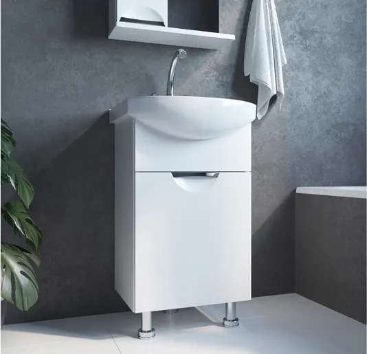 Тумба с умывальником Mixline Этьен-50 542401 + Элеганс 50 - фото