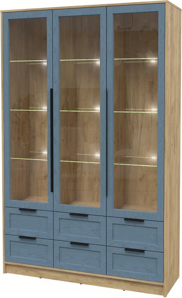 Шкаф с витриной Интерлиния Концепт Тренд КТ-ШВ3 с подсветкой - фото