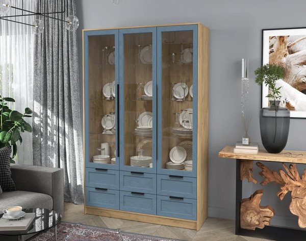 Шкаф с витриной Интерлиния Концепт Тренд КТ-ШВ3