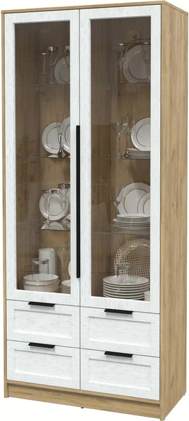 Шкаф с витриной Интерлиния Концепт Тренд КТ-ШВ2