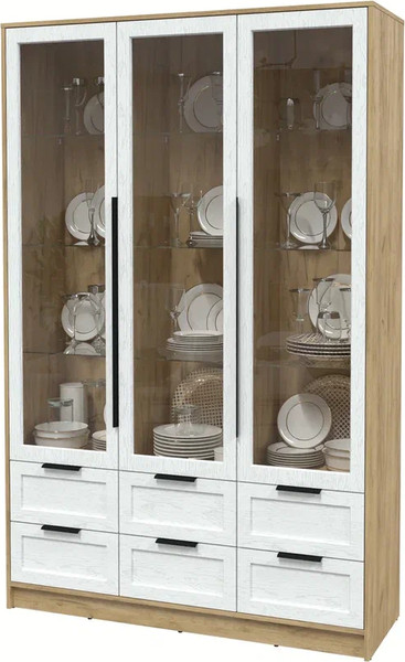 Шкаф с витриной Интерлиния Концепт Тренд КТ-ШВ3