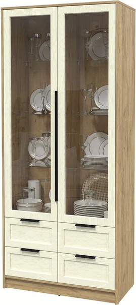 Шкаф с витриной Интерлиния Концепт Тренд КТ-ШВ2